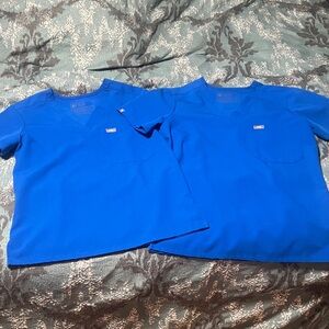 Figs Royal Blue scrub tops